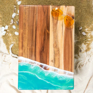 Acacia Bread Board 12x18 Caribbean Blue