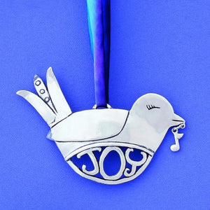 Joy w/ Music Note Birds in Flight Ornament