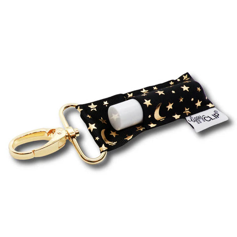 Celestial Black and Gold LippyClip® Lip Balm Holder