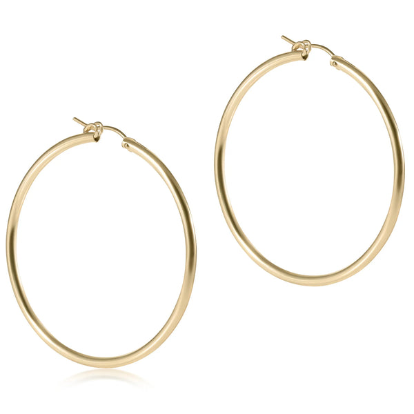 Round Gold 2" Hoops