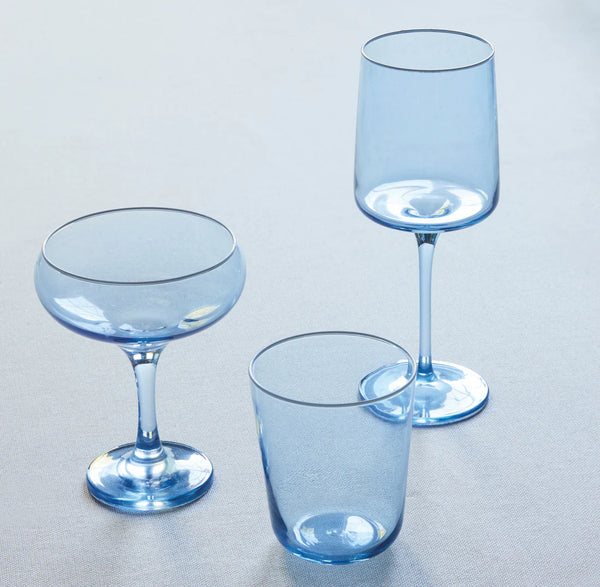 Fine Line Light Blue Wine Glass Set of 4