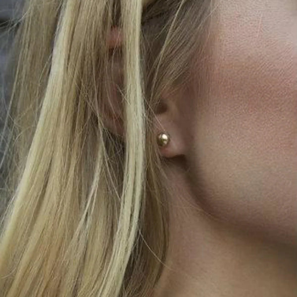 Classic 6mm Ball Stud Gold Earring