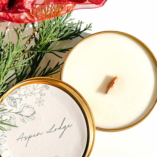 Custom Golden Candle-Blue Volcano