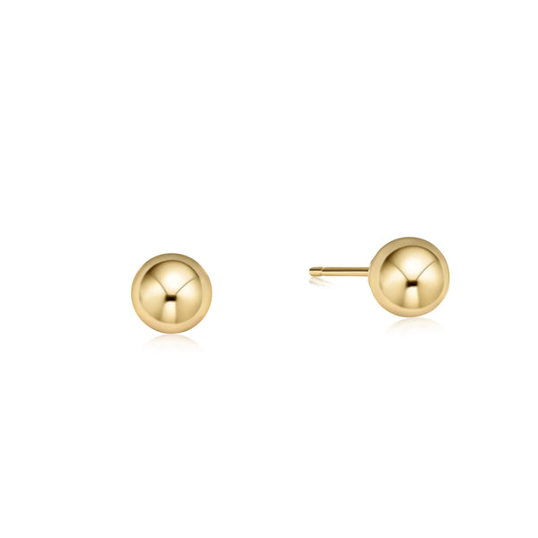 Classic 6mm Ball Stud Gold Earring