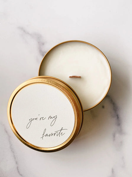 Custom Golden Candle-Blue Volcano