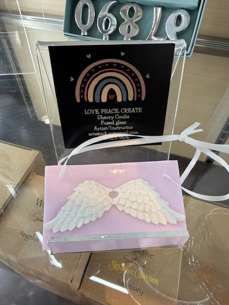Angel Wings on Glass