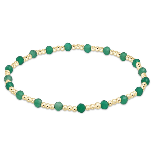 Gemstone Gold Sincerity Pattern 3mm Bead Bracelet