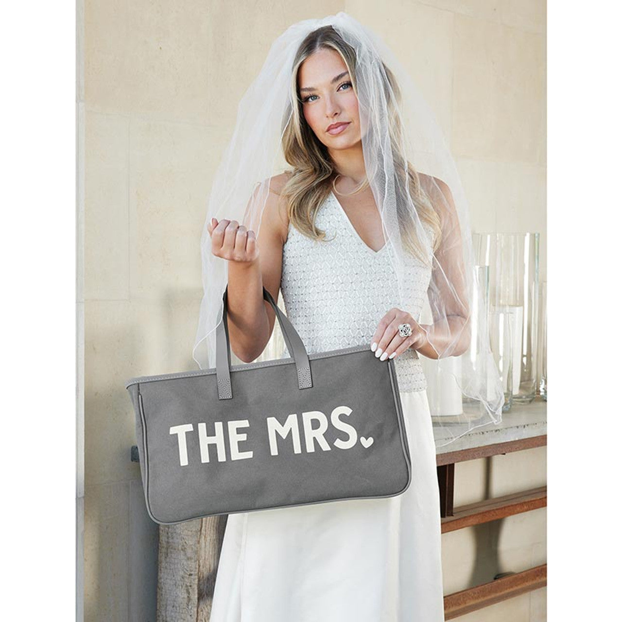 Grey Canvas Tote - The Mrs.