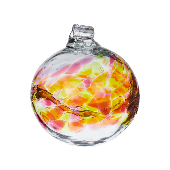 July Birthday Orb Art Glass Ornament 2"