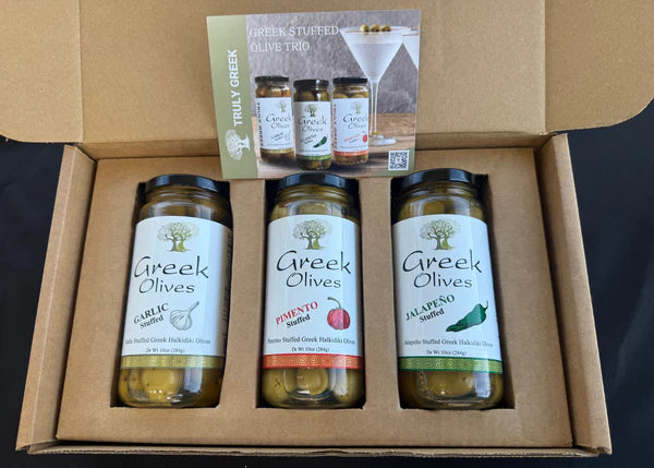 Greek Stuffed Olive Trio Gift Set