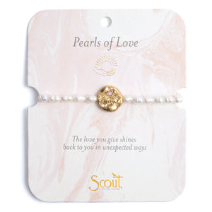 Pearl Affirmation Bracelet-Love/Gold