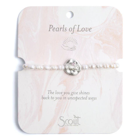 Pearl Affirmation Bracelet-Love/Silver