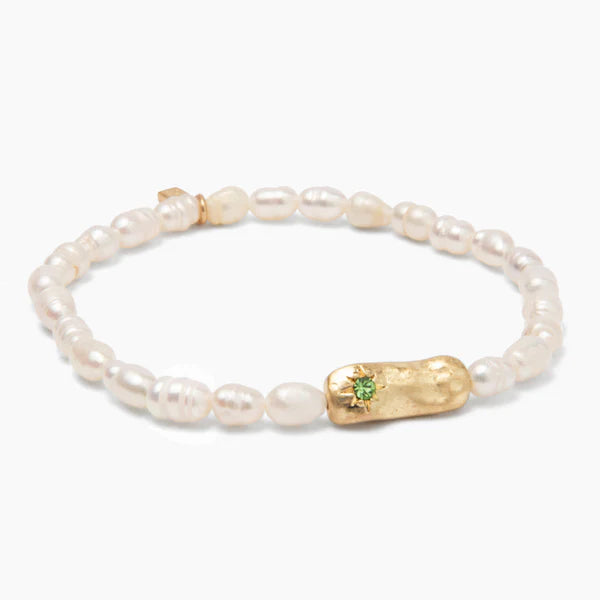 Pearl Affirmation Bracelet-Luck/Gold