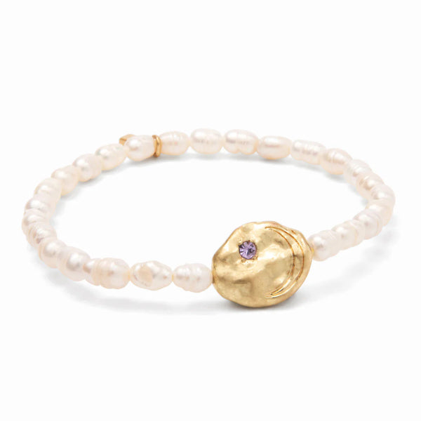 Pearl Affirmation Bracelet-Protection/Gold