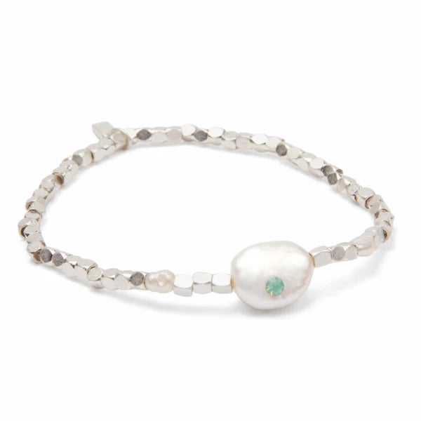 Pearl Affirmation Bracelet-Luck/Silver