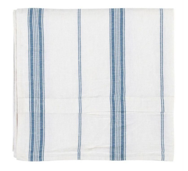 Jayson Blue Stripe Linen Cashmere 3pc King Set