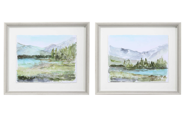 Plein Air Reservoir Framed Prints Set of 2