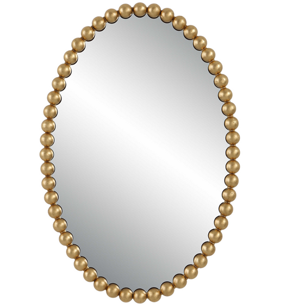 Serna Oval Mirror Gold