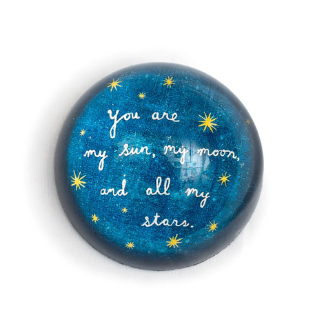 My Sun, My Moon Glass Dome Paperweight
