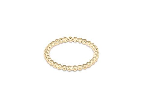 Classic Gold 2mm Beaded Rings