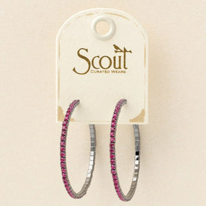 Sparkle & Shine Large Rhinestone Hoop Earrings