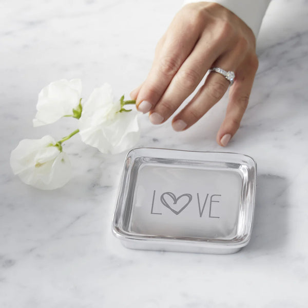 Love Signature Square Tray 4"