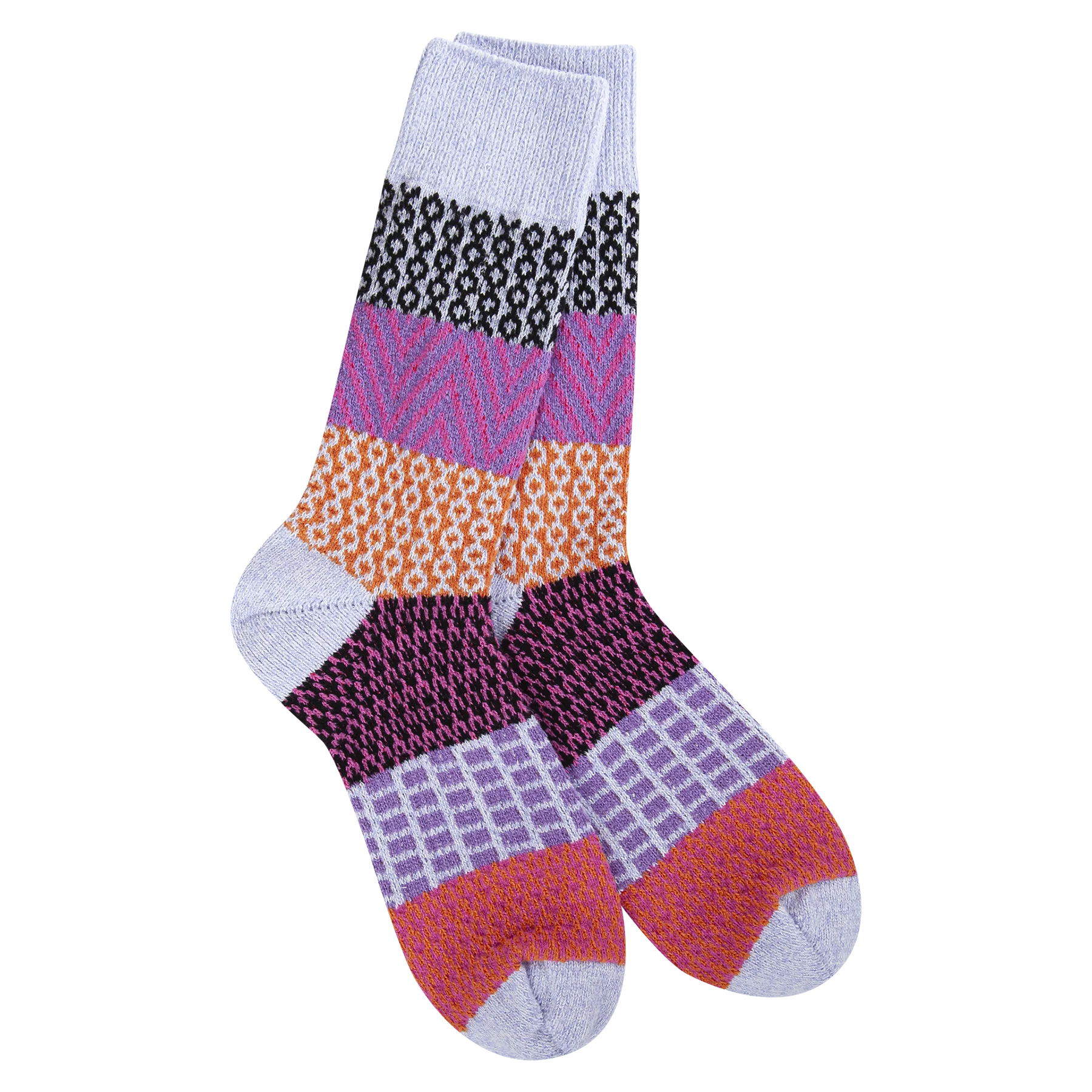 Weekend Gallery Crew Lavender Stripe Socks