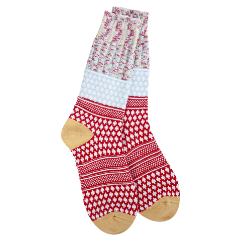 Holiday Gallery Textured Crew Socks Wonderland Multi