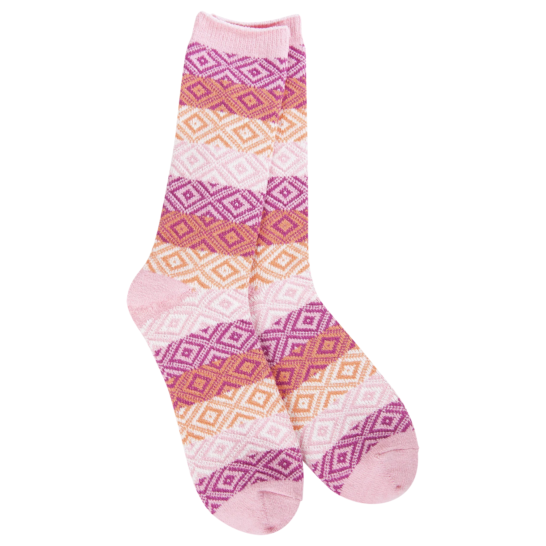 Weekend Gem Crew Pink Multi Socks