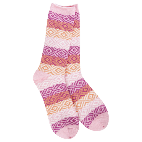 Weekend Gem Crew Pink Multi Socks