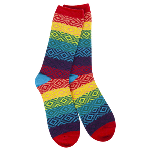 Weekend Gem Crew Rainbow Multi Socks