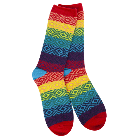 Weekend Gem Crew Rainbow Multi Socks