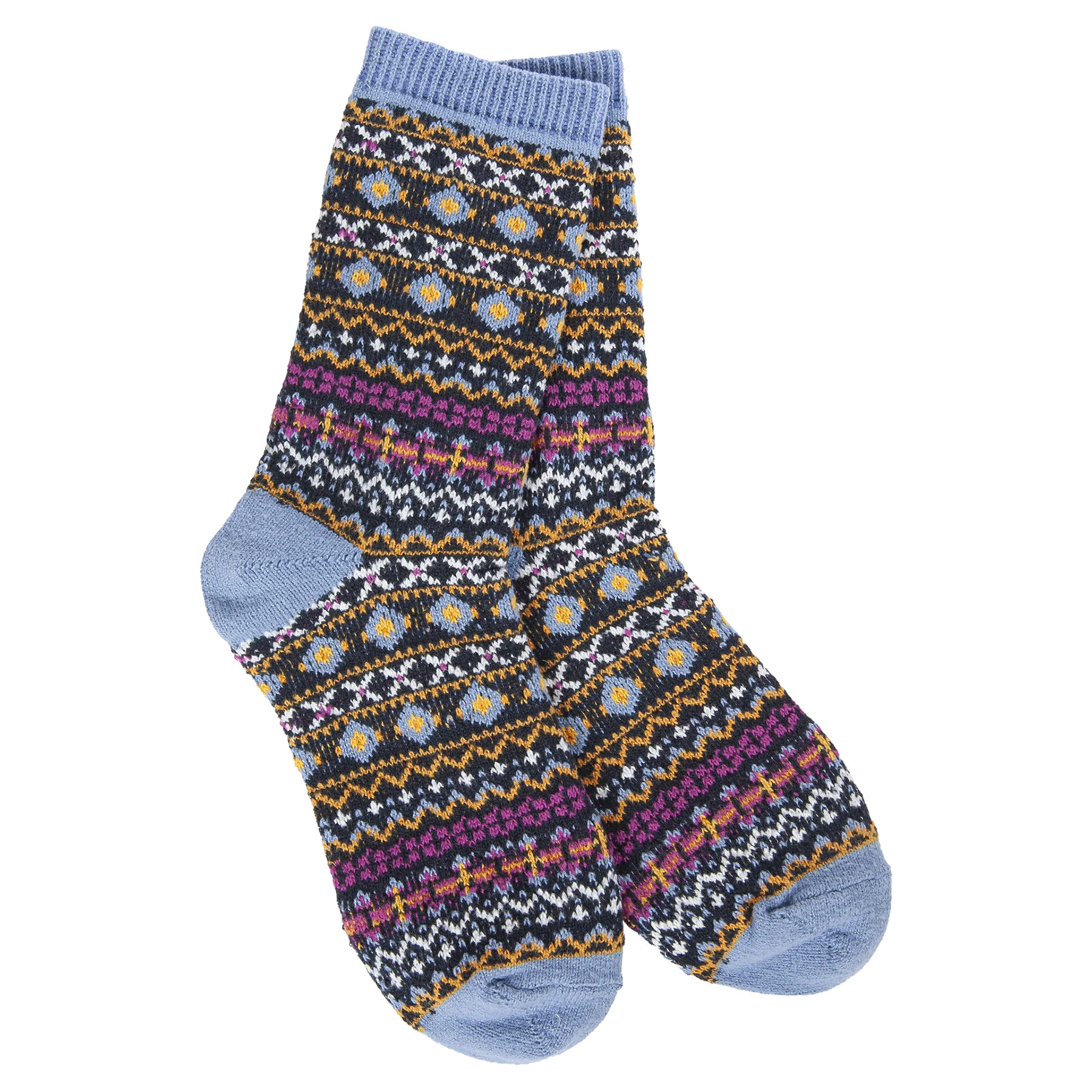 Holiday Mini Crew Socks Nordic Blue