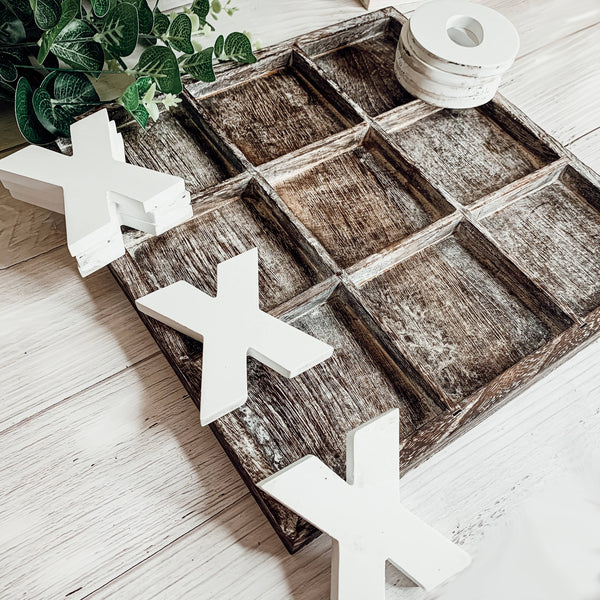 Wooden Tabletop Game Tic Tac Toe