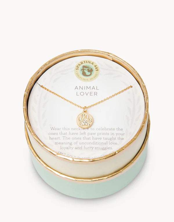 Sea La Vie Animal Lover Necklace Gld.