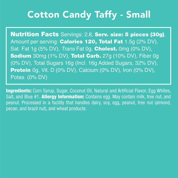 Cotton Candy Taffy Candies 3oz