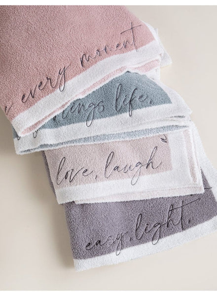 Cozy Chic Inspiration Embroidery Blanket
