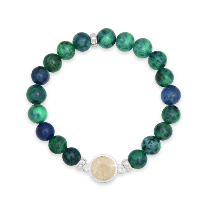 Round Beaded Bracelet Azurite Medium