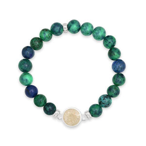 Round Beaded Bracelet Azurite Medium