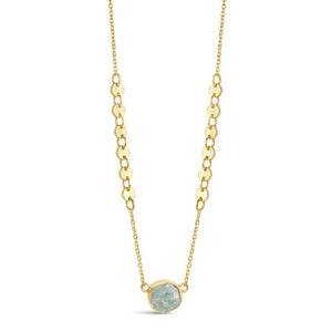 Blue Lagoon Aquamarine 14k Gold Vermeil Necklace