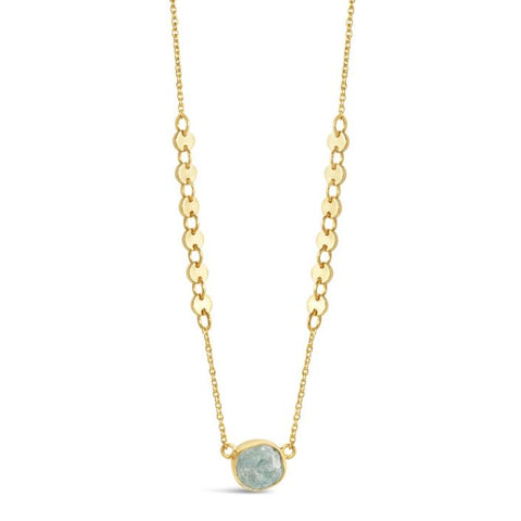 Blue Lagoon Aquamarine 14k Gold Vermeil Necklace