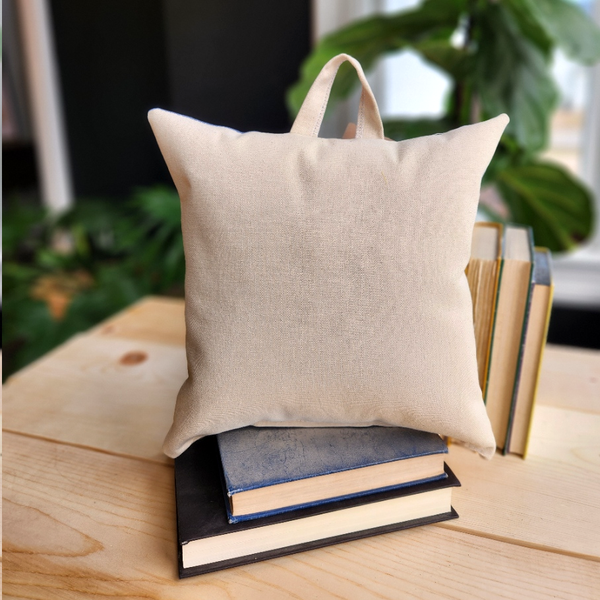 Reading Pillow- My Day is Booked, Chambray