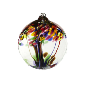 Tree of Celebration Orb Art Glass Ornament 6"