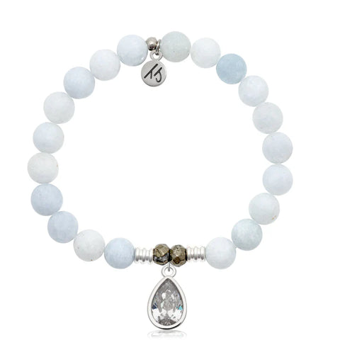 Stone Bracelet with Inner Beauty Sterling Silver Charm