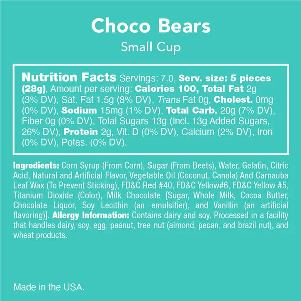 Choco Bears Chocolate Gummy Bears 6oz