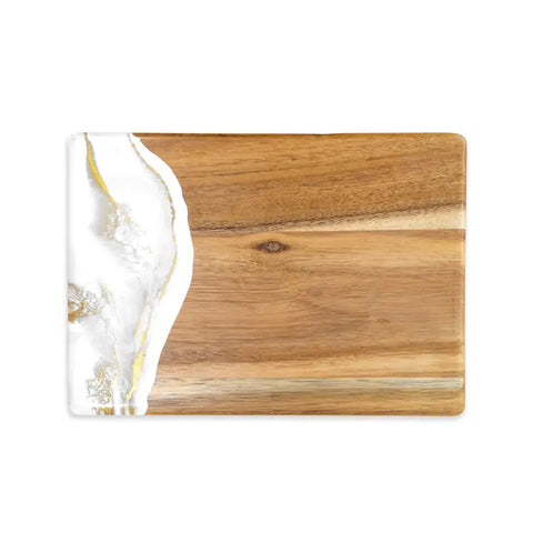 Wood and Resin Promo Cheese/Charcuterie Board 11x8 Gold Quartz