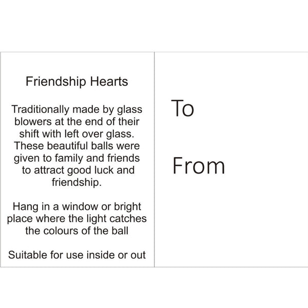 Friendship Heart Glass 4.75" Red