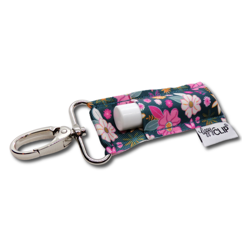 Teal Floral LippyClip® Lip Balm Holder