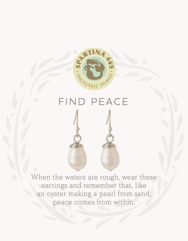 Sea La Vie Peace Earrings Sil.