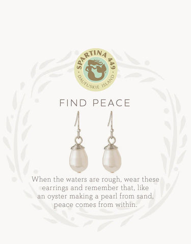 Sea La Vie Peace Earrings Sil.